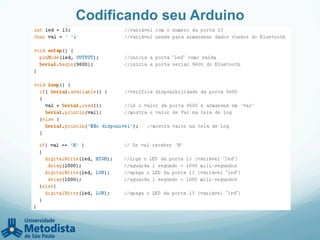 Codificando seu Arduino
 