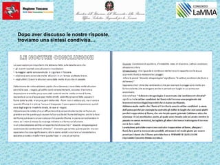 Dopo aver discusso le nostre risposte,
troviamo una sintesi condivisa…
 