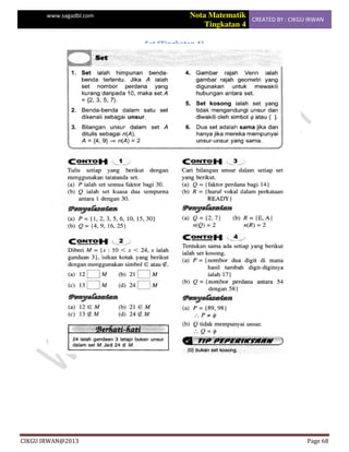 www.sagadbl.com Nota Matematik
Tingkatan 4
CREATED BY : CIKGU IRWAN
CIKGU IRWAN@2013 Page 68
Set (Tingkatan 4)
 