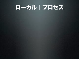 ローカル｜プロセス
 