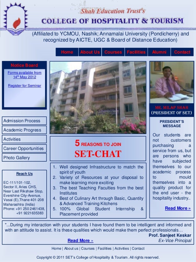 Shah Institute Of Hospitality Hotel Management Tourism