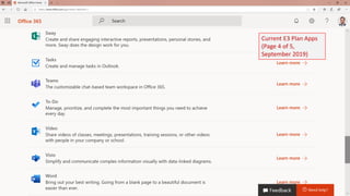 Current E3 Plan Apps
(Page 4 of 5,
September 2019)
 