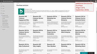 Additional Services for
Purchase
(Page 3 of 9,
September 2019)
 