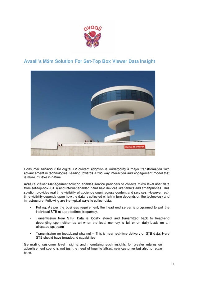 Avaali’s M2m Solution For SetTop Box Viewer Data Insight