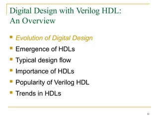 VLSI System Design with Verilog Hardware Description Language | PPTX