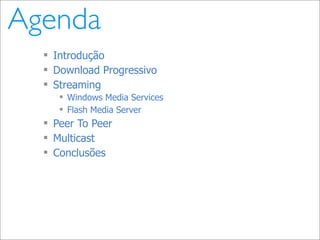 Video Distribution in the Internet (pt_BR)