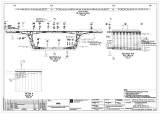 ~
~
it
i
~ii:
15
ES1 S1 SAB' SA7' SAS'
------REBAR ADJUSTMENT
£Heu CHINH THANH COT THeP
FOR PT CONFLICT
=--- E01 VO'I XUNG EQT PT ~ n
I!!
~
uw .!:
F %
!I $i
!;l 8
uB
PARAPET .....,,,
STARTER BARS ~i.
THANH COT THe!P NHO RA ';:l
2x20-D12
aii1s
1~
___ fo04 2x29-D16
~ @1150
®0
~~
'7@,
..s -
N '1
N
~
-
( ( (
I
1 1::::1'.1 T
~I t
..._... -
t [j ~ --
t N w '.I
§ 2x2- D16
c::
-- - ·- '-------- - '-----+;y'----- - - ·
DETAILX
CHITl~TX
SCALE: 1/10
T'f'LI;: 1/10
8......,,
~·.......N
I
CY I
I I H
I
I
_Li
0 n @)9
"" ~~
....,,
~g
~- l:]IA0
·-N ..... C>
N
$SECTION A-A
MAT CATA-A
SCALE: 1/20
TY L1~:1/20
o----+----+----------------+----+---+----< Q.IENT:
CHOflAu 11:
o----+----+----------------+----+---+----<
3" 21/11Y11
2A 3004'11 HRBUpda111d A. K
2nd aubml11lon at'lechnlcal dMlgn A . K
@
00 ..
cg,_
c;::•
....
1C ~8110
18 2Ml&'IO
Upda111d A. K
1--=--i;:;=-"--+-"u"'PD,t;=JED;...__ _ _ _ _ _ _ _ _ _ _ _"-,."".K"----==- .;..;..:;;=---1 HANOI METROPOLITAN RAIL TRANSPORT PROJECT BOARD
1A 31m1110
REVISION DATE
SLrAOOI Nal.Y
F1m -. " ·K BAN DI/AN ellONG sA.TEO THI HA NQI
DESCRIPTION
NQI DUNGW AfJOI
IHIHl!BI
HIM!
CllllClllBI
IOI.!
•
SA9 S3 SB9
KEY PLAN
K~ HO~CH CHfNH
SCALE: 1/200
TYLS:1/200
PROJECT IMPLEMENTATION CONSULTANT
11 VAN THl,IC HleNDI,/ AN
SYSTRAS.A
PROJECTDIRECTORGIAMaocDI/AN:
Alain B~cheraau
FILE NAA1ElTtNBAN/£:
DESIGNED BY TH1£TK£ :
A. K
CHECKED BYSlll.T:
G. Maur1s
CHIEF~IGNERCll) NHleMTH1£rK£:
P. Amaud
SA7
SB7 9
~~
';'Ci
...t:
,1
/
(
ETAIL X )D
CH1nei-x
DD
~
D ~1
N
Ci
SCALE TYLE:
FORMATKHO BAN VE:
A1

'
~
    
-- --,_.---
~ =- ~
SA6
SBS
B5' SB6' SB7' SB6' S ' S2 ES2
SA5
SB5
@) @)032 033
;;f ;;j
    1  i i A-,   ,-
'"'' 2x20 012
@)-J @1150
016@//
BLISTER TYPE 2
>----- >-----
J
I RO LQN 2
->----- I REINFORCEMENT SEE DWG.
-->----- - ~
I COT THeP XEM BAN ve
->----- >----- >-----'I PIC-TEC-GRR-WVO-J04-18660-B
- - - rt->----- -->-----
ft: P- ~I I PIC-TEC-GRR-WV0-.104-18661-Bi-::
- --::::: >-----
= ~-
~-..- 014
s '-----J014
~ '-----JDB
n
SECTION B-8
MAT CAT B-B
SCALE: 1120
TY Ll;:1/2D
N OTES: ~~~~~~~~~~~~~~~~~~~~~~
GHI CHL.f:
1. REINFORCEMENT YIELD STRENGTH: FY=420 MPA.
1. ClldNG E0 CHAY CllA cx:fTTHE'.P :fy---420 Mpa
2. CONCRETE COVER: C=50 MM.
2. Ld P eeTONG e.<ov£c=50 mm
3. FOR PARAPET S"fARTER BARS REFER TO DWG. NO.
3. EE. XEM THANHCOT THe!P CHO' COA LAN CANXJNXEM BAN 111:SO
PIC-TEC-GRR-WVO-J00-18803-B TO PIC-TEC-GRR-WVO-J00-18806-B
STAlUS TfNH~G : PROJECT CVAN: HANOI PILOTLIGHT METRO LINE Sedion Nhon•HantiRailwayS1atial
Teclmical Oesign
DATENGAY:
31/01/10
TIJY£N flOONG sATE0THITHIfll~M TPHA NQI Elatn N~n · Ga Hi NOi
Tm.E TtNBANVE: NHUE RIVER CROSSING
VU'QT SONG NHUI;:
Thil <Rwi'ID mUll:notbe eithlrlOlrled,<q>ied« otl'lll'Wile NP'Odiacl
ln wtdea h P11rtor ul8dfor•nr prupmewllhoul:.. prlor'Mltsl
parmlllllonot HRB.
DECK- SA6-SB6 - REINF -1/2
BAN ~T cAU - SA6-SB6 - COT THi:P - 1 / 2
......My_..,.,._......."11 ..... ..,.. .... _m(llpMnt.y
....~ ...- .........~t~'"""'" ""' """·
DRAl'l1NG NO. BANV£SO:
PIC-TEC-GRR-WVO-J04-18540-B 3A
 