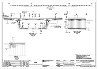 ~
~
it
i
~ii:
15
ES1 S1 SAS' SA7' SA6'
-REBAR ADJUSTMENT
EllEU CH]NH TI-IANH COTTHEP
FOR PT CONFLICT
=-- EIOl~EIOTPT t' n@
I!!
~
uw .!:
F %
!I $i
!;l 8
uB
®'
PARAPET
ee~
-=?&STARTER BARS ..TI-IANH COT THEP NHO RA ';:
(§
N
Ci
2x20-D12
@150
(ojj 0
DETAILX
CHI Tl~TX
SCALE: 1/10
TYLIS: 1110
10 0
~~
'1'•
~~
-TCi..N
..N
0 n @9
'°"' ..
~-
..,g ....,,
Clo 'iii-.. ·- ..N ...... N
C")
SECTION A-A
M~T CAT A-A
SCALE: 1f20
TY LIS:1120
o--~-+-~~-+-~~~~~~~~~~~~~~-+-~~~...._~~...._~~--< Q.IENT:
o--~-+-~~-+-~~~~~~~~~~~~~~-+-~~~...._~~...._~~--< CHOflAuru:
3" 21/11Y11
2A 3004'11 HRBUpda111d A.K
2nd aubml11lon at'lechnlcal dMlgn A . K
1C ~8110
®
!8,_
c;:•
....
...CIO
,.........-......
18 2Ml&'IO
Upda111d A. K
UPDATED A. K HANOI METROPOLITAN RAIL TRANSPORT PROJECT BOARD
1----+---+-F-lm--..--------------+-,.-.K---4---4-------1 BAN DI/AN llWNG sA.rllOTHI llANQI1A 31m1110
REVISION DATE
SLrAOOI Nal.Y
DESCRIPTION
NQI DUNGWA9°'
IHIHl!BI'
HIM!
CllllClllBI'
IOI.!
•
SA9 S3 SB9
KEY PLAN
K~ HO~CH CHfNH
SCALE: 1/200
TYLl;:1/200
Zx20-D16
@1150
PROJECT IMPLEMENTATION CONSULTANT
11 VAN THl,IC HleN DI,/ AN
SYSTRAS.A
PROJECTDIRECTORGIAMaocDI/AN:
Alain B~cheraau
n
9
!g
·-c;:ia.
"*
FILE NAA1ElTtNBAN/£:
DESIGNED BYTH1"1K£:
A. K
CHECKED BYSlll.T:
G. Maur1s
CHIEF~IGNERCll) NHleMlll1£rKe:
P. Amaud
~SAS'
SBS' 0
s:::t~
9i....
"'N
,1
,·1
ETAILX )'[D
CHITIETX
DD
~
D ~1
~
D
SCALETYLE:
FORMATKHO BAN VE:
A1
SAT
SBT
@ @)032 033
~1 ~1
SA6'
SB6'
     
,---.>       ,----,'    ,
r- Ir
2x20- 012
@1150 s-
016®
014
~014
7
014
8
SECTION B-B
MATCATB-B
STAlUS TfNH~G :
Teclinical Oesign
DAlENGAY :
31/01/10
• SCALE : 1f20
TYLIS:1/20
NOTES: ~~~~~~~~~~~~~~~~~~~~~~
GHI CHL.f:
1. REINFORCEMENT YIELD STRENGTH: FY=420 MPA.
1. ClldNG El0 CHAY CllA cx:fTTHE'.P :fy--420 Mpa
2. CONCRETE COVER: C=50 MM.
2. Ld P BE TONG e.<ov£c=50 mm
3. FOR PARAPET S"fARTER BARS REFER TO DWG. NO.
3. eeXEM THANH COT THe!P CHO'COA LAN CAN XJN XEM BAN veso
PIC-TEC-GRR-WVO-J00-18803-B TO PIC-TEC-GRR-WVO-J00-18808-B
PROJECT CVAN: HANOI PILOTLIGHT METRO LINE Sedian Nhon•HantiRailway S1atial
TIJY£NElOONGsATElOTHITHIEllEM1l'HANQI ElatnN~n · Ga Hi NOi
Tm.ETtNBAN1£: NHUE RIVER CROSSING
VU'QT SONG NHUI;:
Thil <Rwi'ID mUll:notbe eithlrlOlrled,<q>ied«otl'lll'Wile NP'Odiacl
ln wtdeah P11rtorul8dfor•nr prupmewllhoul:.. prlor'Mltsl
parmlllllonot HRB.
DECK - SA7'-SB7' - REINF -1 / 2
BAN W,TcAU • SA7'-SB7'-c0TT1-li:_P • 1/ 2
DRAl'l1NGNO.BANV£SO:
PIC-TEC-GRR-WVO-J04-18544-B 3A
......My_..,.,._.......ng ..... ""'"""_""",..,,t.y.... ~ ... - ......... ~f.... YGnb6n ... HRB.
 