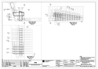 ~
~
"'Ii!
!!!
11
i
~ii:
I
~ 001 15-014
V-L_ @1so
I!!
~
uw .!:
F %
!I $i
!;l 8
uB
LJ 004 1-016
0 J
 I oos 5-012
""""1-0lo
LJ 003

~ k_~Jl--1---------------------<
o006 15-012  C)~
@l150
'. .))
i i I
i i ~I I I
: I I
I I I
: ~ I
I I I
: : I
c--- I I
02A>----~,
1
-----~:---+-+--1
+-4+-----"I I
I I I
I I I
I I I
I I
I I
I I
I
028>----~
1
-----~
1
-+--~:-'"'
I I
/
/
/
/
/
/
/
~)
~---1----iO06 D
SECTION B-B
MATCATB-B
"SCALE: 1/10
TI'LI;.: 1/10
r---1 I I I
'-----J~ ___J_:_..=====:;===~'l=f==:=l===t==::::::::::=====f~/~===f=============>--oost- ' 1
: : I
I
I
I
I
I I I
: I. I I
I I I
: I. ~ I
I
/
/
I
/
/
LJ 003,.___ _ I,____.,_ _. I : /
: J:j.,,,,,,,=::f:!:=tl.~E1~~::::::::!!f:;==!===§'l:~~"::J============::r--~
I I
: I. I  /
LJoo4>--- --+-i-c~~~~.~~
1
1 ~~:~~)-~~e-i~~/~#=f=============--
1 I
I I I
I I
I I
I I
r ::;::i,r '--11 1 ,
I L.-L-J I
: :~1
i i '1--1---------4
SECTION C-C
MATCATC-C
SCALE: 1/10
TYLI;:: 1/10
I
I
o----+----+----------------+----....___....____. Q.IENT:
o----+----+----------------+----....___....____. CHOflAuru:
3" 21/11Y11
2A 3004'11
Upda111d A. K .Mowrto LI•.laing
HRB2nd aubml11lon at'lechnlcal dMlgn A.K n. Mowrto ... Arnaud
1C ~8110
18 2MIBl10
Upda111d A.K n. Mowrto ... Arnaud
UPDATED A.K . Mowrto ... Arnaud HANOI METROPOLITAN RAIL TRANSPORT PROJECT BOARD
1A 31m1110 Flr"1,_., A.K ll. Mowrto P. Arnoud BAN DI/AN llWNG sA.ra0 THI HA NQI
REVISION DATE DESCRIPTION IHIHl!BI' CllllCIDBI' l>&IHlllill
SLrAOOI Nal.Y NQI DUNGWAfJOI HIM! IOI.! IJll1t11;M1111!rl!
B
-·- -··---·- - - -·- - ~-~~~-~r---- · - - - - --···---- - - ,---
..IL 1-016 G
.I
'I
B
•PROJECT IMPLEMENTATION CONSULTANT
11 VAN THl,IC HleN DI,/ AN
SYSTRAS.A
PROJECTDIRECTOR GIAMaocDI/AN:
Alain B~cheraau
'C:; [ t---
1- D16 r
~
UJ___J__J_L_L_L__L_~~~2~~__J___----l-----jQ06 D
SECTION A-A
LSLJ
004 LJ
FILE NAA1ElTtNBAN/£:
DESIGNED BYTHli;rK£ :
A. K
CHECKED BYSlll.T:
G. Maur1s
CHIEF~IGNERCll) NHleMTH1£r Ke:
P. Amaud
MAT CATA-A
SCALETYLE:
FORMAT KHO BAN VE:
A1
SCALE: 1/10
TYLI; :1110
STAlUS TfNH~G :
Teclmical Design
DATENGAY:
31/01/10
Thil <Rwi'IDmUll:notbe eithlrlOlrled,<q>ied«otl'lll'Wile NP'Odiacl
ln wtdea h P11rt orul8dfor•nr prupmewllhoul:.. prlor'Mltsl
parmlllllonot HRB.
......My_..,.,._.......ng ..... ..,.. .... _m(llpMnt.y
....~ ...- .........~t~ '"""'" "'" """·
- NOTES : ---------------~
GHI CHIJ:
1. REINFORCEMENT YIELD STRENGTH: FY=420 MPA.
1. CllONG DO CHAY COACOT THEP fc=420 Mpa.
2. CONCRETE COVER: C=50 MM.
2. LdPBE TONG BAf> VS c=50 mm
PROJECT CVAN: HANOI PILOTLIGHT METRO LINE Sedion Nhon•HantiRailwayS1ation
TIJY£NflOONG sATElOTHITHIfll~M TPHANQI ElatnN~n · Ga Hi NOi
Tm.ETtNBANVE: NHUE RIVER CROSSING
VU'QT SONG NHUI;:
DECK - BLISTER TYPE 2 - REINF
BAN MAT cAU-BLISTER LO~l 2. cOT niiOP
DRAl'l1NGNO. BANV£so: IPIC-TEC-GRR-WVO-J04-18660-B 3A
 