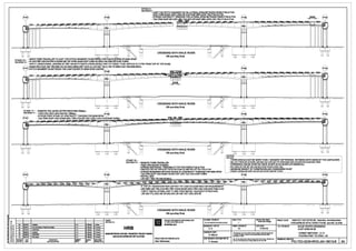~
~ I!!
5i ~
t
ui w .!:
F %
;!I $i
!;l 8
uii: B
STAGE 9 :-
GIAI OOAN 9 :-
. - CASTTHE STITCH SEGMENT S2 ON LATERAL SPAN BETWEEN PIERS P153 & P154
- ElOC PHAN E>OAN HQ'P LONG S2 CHO NHIP BeN GiO'A TRl,I P153 & P154.
- STRESS CONTINUITY TENDONS FOR LATERAL SPAN BETWEEN PIERS P153 & P154
-TAO liNG SUATBO CAP LleN c~OI VOi NHIP BeN GiO'A cAc TRV P153 & P154
~~~~~~~~~=Ef==f="9~~~~~~~ ~m-~-~- =--~--~-=--~1
-~-=:±~~~~~~~="=-=~=fm
-- ../{/~
I
I
Lm--m--ro1 CROSSING WITH NHUE RIVER
CAt qua song Nhuf
STAGE
10
. - MOVE FORM TRAVELLER TO CAST THE STITCH SEGMENT S3 BETWEEN TWO CANTILEVERS OF MAIN SPAN
GIAI eo~ 10-,_ -DI CHUY£N VAN KHU<".lN DI El0NG £>£LAP PHAN EloAN HQ'P LONG S3 GiO'A HAI DAM ElO NHIP CHINH.
- APPLY LONGITUDINAL JACKING OF 200T ON BOTH CANTILEVERS (RESULTANT OF FORCE TO BE APPLIED AT 0.77M FROM TOP OF TOP SLAB)
P151-DONG KICH DOC 200TAN eeN CA HAI DAM HANG (K£TQUALA Ll)'CElATTAJ 0.77M TC!EllNH CO.ATAM BAN EllNH)
STITCH SEGMENT S3 BEiWEEN TWO CANTILEVER OF MAIN SPAN CASTED
P1
I l // /
warSTAGE 11 :- -REMOVE THE JACKS (AFTER REACHING 25Mpa.)
GIAI OOAN 11 :- - THAO cAc KICH (SAU KHI E>AT 25Mpa.) P1
- STRESS FIRST STAGE OF CONTINUITY TENDONS FOR MAIN SPAN
- TAO UNG SUAT GIAI E>OAN E>AU Tli:N COA BO cAP Lli:N TUCH CH NHIP CHINH
/ //
__ ../ /~
I
I I
:c--m--m1
STAGE 12:-
CROSSING WITH NHUE RIVER
CAt qua sOng Nhuf
s
CROSSING WITH NHUE RIVER
CAI qua song Nhu~
GIAI OOAN 12 :- - REMOVE FORM TRAVELLER
- THAO VAN KHU<".lN DI ElONG
- STRESS ADDITIONAL TENDONS AT TOP FOR PIERS P152 & P153
- GANG KEO cAG GAP O'NG SUAT TRllCJG BO SUNG T~I EINH EOJ VOi TRU P152 & P153
- STRESS REMAINING SECOND STAGE OF CONTINUITY TENDONS FOR MAIN SPAN
- T~O UNG SUAT GIAI El~ HAI BO CAP Ui:N Tl,IC CHO NHIP CHINH.
- INSTALL SIDL
- LAP ElAT TTNH TAI GIAI ElOAN 2.
--- /.
I
I
Lm--m--ro1
,--- '-:"
I I
I I
Lm--ur--m1
f
Lu;--u;--u;J
/.
NOTES:- ~~~~~~~~~~~~~~~~~~~~~~~~~~~~~~~~~~~
GHIGHIJ:
- THERE SHOULD NOT BE MORE THAN 1 SEGMENT DIFFERENCE BETWEEN BOTH SIDES OF THE CANTILEVER.
- XIN LLJU y RANG 5!; coNHl~U HO'N MOT 511 KHAC Bl~ v~ PHAN EC»,.N GJ(}A HAI B~N cOA E~N EOC HANG
- STRESSING CAN BE STARTED ONCE 30 MP.A IS ACHIEVED (CYLINDRICAL).
- KEO cANG c0 TH~ BAT EAU KHI ~T EllO'C 30 MPA (HINH TRU)
- MAXIMUM WEIGHT OF FORMTRAVELLER CONSIDERED IS 50T
- TRONG LllO'NG ON NHAT GOA XE E OGE lfO'C XEM ~T LA 50T
SM SAS' SA7' SAS' I
B4 I SB3 1 SB2 SB1 1P1 1 SB1' SB2' I SB3' I SB4'
_ 1_ _ _ 1 _ - --.t:== ::L- - _L __ _J _
/ // / >--r - - - __J /~
I I
I I
Lcc--m---w1
o--~-+-~~+--~~~~~~~~~~~~~_._~~~..._~__....._~___. Q.IENT:
o--~-+-~~+--~~~~~~~~~~~~~_._~~~..._~__....._~___. CHOflAuru:
3" 2111w-11 Updatlld A.K
2A 30KM/11 2nd •ubmll1lon oflllchnlcal daolgn A. K
10 D111W"ID UPDATED A . K
1C ~B/1D A . K
HRB
- IF TOP OF TRANSITION PIER CAP NOT YET CASTED (CONTRACTOR REQUIREMENT
- N£U E>INH MO TRl,I CHUY£N Ti£P CHlJAE>lJQ'C E>OC (Y£u cAu CO.A NI-IATHAU CHO
FOR PT INSTALLATION), CAST ITANDTHEN INSTALL ADJACENT STRUCTURE.
LAP ElAT PT), E>OC NO VA SAU E>O LAP ElAT K£T cAu u£N K£
CROSSING WITH NHUE RIVER
CM qua song Nhut
•PROJECT IMPLEMENTATION CONSULTANT
Tl1 VAN THl,IC HleN DI,/ AN
SYSTRASA
FILE NAA1ElTtNBAN/£:
PIC-T'EC-GCM-¥1VDJOBD13-BJl',DNG
DESIGNED BYTH1£TK£ :
A. K
CHECKED BYSlll.T:Updatad
18 2Ml&'"ID UPDATED A . K HANOI METROPOLITAN RAIL TRANSPORT PROJECT BOARD
!-----+---+----------------,.-.K---4----1-----l BAN DI/AN llWNG IA.TllOTHI llANQI
G. Maur1s
1A 31m1/1D Flrotlla»
REVISION DATE
SLrAOOI Nal.Y
DESCRIPTION
NQI DUNGWAfJOI
IHIHl!BI'
HIM!
CllllCIDBI'
IOI.!
PROJECTDIRECTOR IGIAMaocDI/AN: CHIEF~IGNERCll) NHleMlll1£rK£:
Alain B~cheraau P. Amaud
SCALEITYLE:
FORMATKHO BAN VE:
A1
STAlUS TfNH~G :
Teclmical Design
DAlEINGAY:
31/01/10
Thil <Rwi'IDmUll:notbe eithlrlOlrled,<q>ied«otl'lll'Wile NP'Odiacl
ln wtdea h P11rt orul8dfor •nr prupmewllhoul:.. prlor'Mltsl
parmlllllonot HRB.
......My_..,.,._.......ng ..... ..,.. .... _rn(llpMnt.y
.... ~ ... - ......... ~t~ YGnb6n cOo HRB.
PROJECTIDVAN: HANOI PILOTLIGHT METRO LINE Sedian Nhon-HantiRailwayS1atial
TIJY£N flOONG sATElOTHITHIfll~M TP HANQI Elatn N~n- Ga Hi NOi
Tm.E TtNBANVE: NHUE RIVER CROSSING
VU'QT SONG NHUI;:
DRAl'l1NGNO. BANV£SO:
CONST METHOD - 313
PHLIONG PHAP TI-II CONG - 313
PIC-TEC-GCM-WVO-J04-18013-B 3A
 