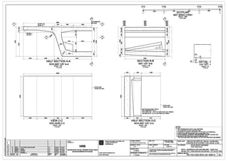 B
,i.' .4 .<l ~--~-~--1-
~ ~ L ~ ......,..._....,..,1---.- -.--.- -,_.. -
. tl; . j~oo ~ J ,. 4. " o
4 4 '6 "' 4 il ~
~-~---+--------+----------'----~---------.......----......-~-~
1000
I
1289 565 I 2231
HALF SECTION A-A
NO'A MAT CAT A-A
SCALE :1~
ri' LE:1/20
5065
B
- ....------------------------------------!II
I
I
I
I
I
I
I
I
I
I
I
I
I
I
I
I
I
I
I
I
I
I
I
I
I
I
I
I
I
I
I
I
l...r-DECKAXIS
r TIM K£T cAu NHIP
~'---------'--------....L...---'--------'----------'
I 1000 I 1289 I 532 I
VIEWC-C
GOC NHlN C-C
SCALE :1~
TYLl;::1f20
680 I 1364
I
f.,,,WY4 I
SA5'
~ ~· i1~SB6 SB5 SB4
SB6' SB5' SB4'
I ,,,,----- ------.,._ I
L:,1---1--~ ._...;·:...J__•__"J__._...;;:..,_'__-·_·_._._-·_,_._,_·_._4-1---~·-~
I ~ ~ I
1~m ~§~ I
lr--+.,:a~-_...,~-::,-------~---- - --~'--'rt--l---,,..,-..--l----ll
3000
SECTION B-B
MAT CAT B-B
546
SCALE: 1120
ri' Ll~:1f20
1422
I I I
-.--~ ~.......~-.--I~~~~~~~~~-----,
I
'. /;
I L __ _,
I
I
I
I
I
I
I
I
I I
J!?.(1 I I I I I I I I %1 I I I IS? [ I I
SA5 KEYPLA~85
11r
I 1&£4 I
SB5'
MAT BANG CH[NH
SCALE : 11500
ri' LE: 11500
I
I
j
Ht- ~· r;Lllt t I
~J.jj_ DETAIL-1
CHI Tli;T-1
SCALE: 115
Ti' Li1::115
I
I
I
I
I
I
I
I
I
I
I
~DECKAXIS
I TIM K£T cAu NHIP
~ ~BOTTOM BLISTER TYPE 3
BOTTOM BLISTER TYPE 3 ~
SEE DWG. NO. - PIC-TEC-GD -WVO.J00-16330-B
XEM EWlvEsO- PIC-TEC-GDO- °'-ICJ0.1833G-B
l I
~~I_4_2_0....._1~..__,-54-a~~,~~~~14-41~~~---"1
HALF SECTION D-D
NO'A MAT CAT D-D
SCALE: 1120
Ti'Ll;::1/20 NOTES:--------------------
GHI CHU:
1. ALL DIMENSIONS ARE IN MILLIMETERS.
1. TAT cAcAc K[CH THllO'c THEO ElON VI MM.
2. CONCRETE GRADE FOR DECK: F'C=45 MPA (CYLINDRICAL)
2. ~ B£; TONGEl(SI Veil B.(N MAT cAUl'o=4S lApe CMAUTRVl
3. FOR GENERAL SEGMENt ARRANGEMEfff REFER TO DWG. NO.
3. Ele:XEM BO TRI PHAN ElOAN CHUNG XIN XEM BAN ye: SO
PIC-TEC-GAD-WVO-J00-16007-B TO PIC-TEC.GAD-WVO.JIJ0.1600S.B
~ I t----+----+-------------_.____..._______. CLIENT: II PROJECTIMPLEMENTATIONOONSULTANT PRO.ECTI DI/ ~ : HANOIPILOTUGKT METROLINE Sedlon Nhon-HrmlRalwaySlllllan
..
~ ~ 1 - - - - + - - - - + - - - - - - - - - - - - - - - ' " - - - 1 - - - - - - 1 - - - - - - 1 CHO ewmr: , TV vAN THVCHreN 011 AN •1c.TEC<lll0-Wllt>.KJ4.1......_'"'""" - ru~N Ell/ONG s.J.TaoTHITHIDlt:MTP HANOi Eofln Nhfin. Ge H~NOi
~ ~ SftTRASA
t ~ ~ HRB DESIGNED BYTll1£r~ : FORIMTl~eANv£ : DATEI NGAY: TITlfTtNBANv£: NHUE RIVER CROSSING
ALENMIEITtN BANv£: STATUS lT1NHT~:
Technicel Deeign
7 i!~ 2A 30oGll11 2nd•ubm1111onotlllchn1ca1d-.,, A.K 6 . Maurte 1>. Amaud A.K A1 31(01110 WQ'TSONGNHUI;:
~!ti ~~ ::~ ~::.~ ~~ :::~: :::::: HANOIMETROPOLITANRAILTRANSPORTPROJECTBOARD Cl£Cl<EDBYlsoAT : "'~"-'II"""""""_""_,,_,.,._ __, DECK-SEGMENTSSA5'-5A5-SB5-SB5'-CONCOUT
~ ~ ~ 1--1-A--+s-u-11-110--+-F-im-,_,.------------.j..A.-K_ __.,_6_.. Ma-u-rie---1-P-.Amaud---l BANDl/ANflUONGsATDOlHIHAN(ll ..__G_._M_a_un_·s-----1 =.::~~.,..-roranrp,_-...111opt1or- BAN ~Tc:AU - PHANDO~SA5'-sAS-SBS-SB5' - K~TcAU B~ TONG
..._~ ; ~ REVISION DATE DESCRIPTION DelllNEDl!Y IHlllEIJl!Y CllJEFOFDBD PROJECT 01RECTOR1G1Aro1Eioc1X,1AN : CH1EFoES1GNER1CHO NH1eMTH1£r~: ....... ........ ._,.,.pd•"'•"""'""'"'"'"""'~...,.., DRAWINGNO.iBANv£SO : I~...._~_~__w_~_D01_.__N_~_Y_.______~_1_~_NG_s_~_~_1_ _ _ ___.~™1_~E--~D-r_ _._00_1_11i11_11ET_E.._________________._A_la_in_B~_ch_e~_a_u___________.___P_._Am_a_ud_____.__...,,_~_. m_•""'"_•_"-_••_o1no_t_...,_'*'_..,_,..._"_RB.___-'------~p~l~C~-~T~E~C~-~G~D::....::O~-~'li/V.:....:.~Q~-J.=..::0~4--1~8~3~0~7~-~B:..._.i.....:2~A~
 