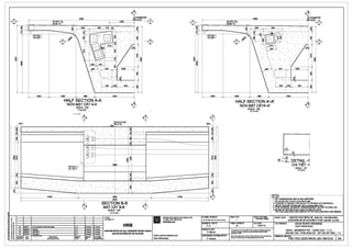 ~
~.,
t7
!~
~a..
SA1'
I ,----------
0 . . '
~ 4
I
"cl'l
DETAIL 1
CHITll:T1
1000
' . '
4
4 y
SLOPE1%
fl() d6c 1%
' .
D
5085
,.
1289 896
.
. '
HALF SECTION A-A
NO'A MAT CAT A-A
<.
SCALE: 1/20
TYLl;::1/20
11 L.1;;.l l olCU
E{
4
. .4 '.~- =-- --....
' ,_
a
I
4 ~ .
o:l. <1 :1- .,
". 4
.
1
¥1ERP152
D<>• L,J P152
I a 4 o ... tl,l s
' 4
. •· . ~,4
4.. ,_
l-~I a·
0
"' - ~ <I _<1
IO I.., I
~
. ..,
.' ' •'.·4 4
..I , . : " ~ ~ .,
.I I .II 1111
I
L~I
I
(lrtiI
lll en I
L_j)--JJ..--( II 0
en ~
0
!':l.... ~ I ..- - I
1il)
~
..,
~:;r:i:-:f
I-- - -- -
3rM
c 3
I
.lll I
0
CIO
N
. .. I ~.
~
.. ' H 4 ~ 4
' • 4 ,. . 4 . ' . • I
s
IO •.4 <d-
' '
. . 4 . .. 4 4<
.4 . ' '
'<l·.. . . 0
'
4 . . ' 4
'
4
- ·1 .,~-
.4 . 4
' . 4 . . .. 4. g. f6' ir .,.
," ..... . . .
. ' j • 4_, 4 _, .~ "
_, . . . . 4
- 4 4 . -
I
I
2750 3500
9000
SECTION B-B
& MAT CAT B-B
Il!;
~ ~
~ {i
~~
SCALE: 1/20
TYLl;::1/2D
1-----+-------------------+----+---+----t CLIENT:
t - - - - + - - - + - - - - - - - - - - - - - - - - + - - - - + - - - + - - - - - 1 CH0£lAUT~
2A 30A'.Ml11 2r<l aubmll1lon ol 18"1nlcal d""91 A. K HRB
'
.
a
4
' 4
• 4·
' .,
. .4
,. . 4 4
·. -~
4 .' '.4
I
4
!~ 1C 2M'.IB/10 u lad
I ~
18 23.118110 UPDA"JE)
A. K
t--=--F"-=""'-+"==--------------+-A.'"-'K'"----+"-==-+~=--1 HANOI METROPOLITAN RAIL TRANSPORTPROJECT BOARD
1A 31A'.11110
~ '!!!
B
REVISION DAlE
S(fA llOI NGAY
Finll i...
DESCRIPTION
NQI DUNGSCIA901
A. K BAN llllAN flUONG8AT00THI HAN()I
DElllliEDBY
1111tr~
illlllEDBY
!OIT
.
' . .
4
44 . ,, 4 ·4 4
;; a ' 4
-------
~
4 , . 4 .. ' ' .,
"·. .. 4
'
. .4
'
.. 4'
'. ., 4
. .
2750
•PROJECT IMPLEMENTATIONCONSULTANT
1V V11<1 THVC HIENDIJ'AA
SYSTRAS.A
PROJECTDIRECTORI GIAN 90c Ill/AN :
Alain B6chereau
. '
;,
.a 4
.
4
DETAIL 1
CHI Tll:T1
1000
SA1
----------...
0
' ~
~~
5l..,
en lll
~ CJ>
N
lll
I
M
' . -~
~. IO
' ."
;N
E
FILENMIE TtN BAN'IE :
DESIGtlEllBY1H1£rKl::
A.K
5085
1289 896
'.
4
,4
..
500
B
D
.....
'
.
8
~
'
236
1900
HALF SECTION A'-A'
NO'A MAT CATA'-A'
SCALE : 1/20
TY Ll;::1/2D
STA.TUSITINHT~ :
Technical Design
DATE NGAY:
31/01/10
SCALE : 1/5
TYLl;::115
NOTES: ~~~~~~~~~~~~~~~~~~~~~
GHI CHll:
1. ALL DIMENSIONS ARE IN MILLIMETERS.
1. TAT cA cAC KICH THIJ()'c THEOElO'NVI MM.
2. CONCRETE GRADE FOR DECK: F'C=45 MPA {CYLINDRICAL)
2. C$.P Bl: TONG EOI Vcll BAN MATcAUl'c=46 r-,ApeIMAUlRl,I)
3. FOR GENERAL SEGMENtARRANGEMENT REFERTO DWG. NO.
3. El: XEM BO TRI PHAN EOAN CHUNG XINXEM BAN~SO
PIC-TEC-GAD-WVO-J00-18007-B TO PIC-TEC-GAD-WVO-J00-18009-B
PRO.ECTIDI/AN: HANOI PILOT UGKT METROLINE SectionNhon-Henol Ralway Slldlon
ruvt:NOlfOt.lG sAT00llllmlOlt:M TP HA NOi Elof,rl Nh6'! -Ge HANOi
Tm.ETtNBAN'IE : NHUE RIVER CROSSING
WQ'T SONG NHue
DECK - SEGMENT PS1 - CONC OUT - 1 / 2
BAN ~T cAU - PHAN OO~N PS1 - K8' cAU B~ TONG - 1/ 2
DRAWINGNO. BAN'IESO:
PIC-TEC-GDO-WVO-J04-18312-B 2A
 