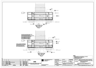 ~
~
"' I!!
~ ~
11
ui w .!:
F %
!I $i
!;l 8
~ uii: B
~
sD
I
os ~ '"'
~ ~
' ' '
"' 'A'
"I~ ~0~ c ~ ~
I/
I~  ~ ll--+-------9]
A _I
l I 
~
r./ -
z]/ / / 7
-'
.e.O3J...._______. _,/ "' / _.L /
' ' ' 'I I     I '-    I'
' ' ' "     
'J '
I
I '
I"""""
- '. '. ' '
I"""'L__J@ l_~
I ~ _)
®L__J
L__J® <§L....::::::.... 002 ...._______.
SECTION A-A
MAT CATA-A
FOR PIER STARTERS BARAND BOTTOM
CHO c:AC THANH aAlJ CUA TRU VA.£JliY
TRANSVERSE REINFORCEMENT SEE DWG. NO
COT THEP PHllONG NGANG XEM BAN v£SO
PIC-TEC-GRR-WVO-J04-18210-B TO
PIC-TEC-GRR-WV0-.104-18212.S
PIC-TEC-GRR-WVO-J04-1824G-B TO
PIC-TEC-GRR-WV0-J04-18242-8
FOR PILE STIRRUPS TRANSVERSE
CHO CHIEU NGANG QUAI CHlJ U CUA CQC
REINFORCEMENT SEE DWG. NO
BO 1R1 c0T TliEP XEM BAN v£SO
PIC-11=.1,;-GRR- '.':::~v '8113-B ~
/ /
/
/ 7
/
.....
'~
~
~
I/
I
' "''  '
""
L__J @)- ----
SCALE: 1/20
TY Li1::1120
/
/ / /
/ /
'~
~~
00L) ...._______.
"' ' ' ' '' .......... ..... ~
' '    1' I    
 ,, 
l~L
   
I
,@, ®
L__J
SECTION 8-8
MAT CAT B-B
SCALE: 1/20
ITLl;:1/20
sD
/
/
r~
· ~
~
' 
I '- '-I
-~"'"'~
0 ...._______.
s ~
9--
0]
(§) L__J
o----+----+----------------+----....___....____. Q.IENT:
o----+----+----------------+----....___....____. CHOflAuru:
•PROJECT IMPLEMENTATION CONSULTANT
Tl1 VAN THl,IC HleN DI,/ AN
FILE NAA1ElTtN e,l,i/£:
3" 21/11Y11 Upda111d
2A 3004'11 2nd aubml11lon at'lechnlcal dMlgn
SYSTRAS.A
DESIGNED BYTHli;rK£ :
A. K
A.K G.M1nnto LI. Jalng
HRBA . K n . Moulll D. Amoud
1C ~8110 Upda1ad
18 2Ml&'"!O UPDATED
1A 111m/10 Fl'"111a»
REVISION DATE DESCRIPTION
SlrAOOI Nal.Y NQI DUNGWAfJO!
A . K n . Moulll D. Amoud
A . K 1l. Mou111 ... Amoud HANOI METROPOLITAN RAIL TRANSPORT PROJECT BOARD
A . K ll. Moultl P. Amoud BAN DI/AN llWNG sA.Ta0 THI HA NQI
IHIHl!BI' CllllClllBI' l>&IJ"lllllill
PROJECTDIRECTORIGIAMaocDI/AN:
HIM! IOI.! otl1t11;M1111!rl! Alain B~cheraau
CHECKED BYSlll.T:
G. Maur1s
CHIEF ~IGNERCll) NHleMlll1£rKe:
P. Amaud
- NOTES:--------------------
GHICHU:
SCALE TYu;:
FORMATKHO BAN VE:
A1
STAlUS TfNH~G :
Teclmical Design
DAlENGAY:
19/02/10
Thil <Rwi'ID mUll:notbe eithlrlOlrled,<q>ied«otl'lll'Wile NP'Odiacl
ln wtdeah P11rtorul8dfor•nr prupmewllhoul:.. prlor'Mltsl
parmlllllonot HRB.
1. REINFORCEMENTYIELD STRENGTH: FY=420 MPA.
1. Cl/ONG El() CHAY COA COT THEP fu=.420 Mpa.
2. CONCRETE COVER: C=75 MM.
2. Ld P BE TONG eAoVE c=75 mm
PROJECT CVAN: HANOI PILOTLIGHT METRO LINE Sedian Nhon•HantiRailway S1atial
TIJY£N flOONG sAT00 THITHIfllEMTPHA NQI Elatn N~n · GaHi NOi
Tm.ETtNB,l,iVE: NHUE RIVER CROSSING
VU'QT SONG NHUI;:
PILE CAPS - P151-P154- REINF-SECTIONS
MO CQC- P151.f'154 • C0TTHIOP - MAT cAT
......My_..,.,._......."11 ..... ..,.. .... _m(llpMnt.y
DRAl'l1NGNO.' BANVEso: I.... ~ ... - .........~t.......b6ncOoHRB.
PIC-TEC-GRR-WVO-J04-18131-B 3A
 