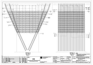 ~
~
2N
I:!
t
i
~ii:
~-
,, - 111 1- ·- ·- -·-·-·-T. - I' ~ - 17. ·- -
' r1
] '

II/ ill
p."0 ,
ll
. ,. . • • • --. --. -. . .
 rV
~"" ' 
)
~
v-~: I
.1
I~ ~I! JU. 1• . . . . . . . - - - - - - - . 'R
  I I I I I 4
 ""Tl - - - - - - ITT
'%  II I II
013 014
016 D16
013 014'
' U~ ~ 11 II
  I I
LJ 020
020   I I 016 009 010
   - - - - - - II II
    II I II
    II I II
 005 006
D32 '. UL _ill 11 032
005 006 /
   II I
"'l'  I I 032
005 006 ;
032
' ' - - - I I 005 006
 ~ li_ / , I II
I!!
~
uw .!:
F %
!I $i
!;l 8
uB
  I 1 1 II
 .ll II J II
 i....i__ - - - - --irr II
'  II I J I
 "T
...,.__,. I
  I II
77 77
__, ~---- · --- - - - · - - - - - - - - - - - - - - - · -
DETAIL B
CHI TIET B
SCALE: 1/10
T'i'LI;:: 1110
o----+---+---------------_.____.___ __...__ __. Q.IENT:
o----+---+---------------_.____.___ __...__ __. CHOflAuru:
3" 21111r11 Updatlld A.K
2A 30KM/11 2nd •ubmll1lon oflllchnlcal daolgn A.K
10 D1111r!D UPDATED A. K
1C ~B/1D
HRB
016
· - -
•
011 I
PROJECT IMPLEMENTATION CONSULTANT
11 VAN lHl,IC HleN DI,/ AN
SYSTRAS.A
18 2MIBl1D
Updatad A . K
UPDATED A. K HANOI METROPOLITAN RAIL TRANSPORT PROJECT BOARD
1----1---+-F....lrot--..-------------+-,.-_K---+----1----l BAN DI/AN llWNG IA.TllOTHI llANQI1A 31m1/1D
REVISION DATE
SLrAOOI Nal.Y
DESCRIPTION
NQI DUNGWAfJOI
IHIHl!BI'
HIM!
CllllClllBI'
IOI.!
PROJECTDIRECTOR IGIAMaocDI/AN:
Alain B~cheraau
~-, - ·- - - ~
- - - - - - I
I
I
!/'' !/'' ,)/ ' 1::1/ 1J/ 'I• </
u </
I• </
u
I4x6-D16
015
6-016
:~, ~I 005 006
032
14
v v
LJ
020
020 016
011
009
D16 016
009
016
010
- - - - - - - - - - - - - - - - - - - - - - - - - - - - - - - - - - - - · · -- - · - -
FILE NAA1ElTtN e,l,i/£:
DESIGNED BYTH1£TK£ :
A. K
CHECKED BYSlll.T:
G. Maur1s
CHIEF~IGNERCll) NHleMTH1£rK£:
P. Amaud
DETAIL A
CHI TIET A
NOTES : ~~~~~~~~~~~~~~~
GHI CHIJ:
1. REINFORCEMENT YIELD STRENGTH: FY=420 MPA.
SCALE: 1/10
T'i'LI;:: 1110
1. CllONG DO CHAY COACOT THEP fc=420 Mpa.
2. CONCRETE COVER: C=50 MM.
2. LdP BE TONG BIID VS c=50 mm
SCALEITYLE:
FORMATKHO BAN VE:
A1
STAlUS TfNH~G :
Teclmical Design
DATEINGAY:
31/01/10
Thil <Rwi'ID mUll:notbe eithlrlOlrled,<q>ied«otl'lll'Wile NP'Odiacl
ln wtdeah P11rtor ul8dfor•nr prupmewllhoul:.. prlor'Mltsl
parmlllllonot HRB.
......My_..,.,._.......ng ..... ..,.. .... _rn(llpMnt.y
.... ~ ... - ......... ~t~ YGnb6n cOo HRB.
PROJECTIOI,/AN: HANOI PILOTLIGHT METRO LINE Sedian Nhon•HantiRailway S1atiCln
TIJY£N flOONG sAr ElOTHITHIfll~M TP HANQI Elatn N~n · Ga Hi NOi
mtETtNB,l,iVE: NHUE RIVER CROSSING
VU'QT SONG NHUI;:
PIERS-PIERCAP - P152 - REINF - 2/ 3
TRV·MO TRV • P152 ·COT THIOP • 2 / 3
DRAl'l1NGNO.IBANVESO:
PIC-TEC-GRR-WVO-J04-18221-B 3A
 