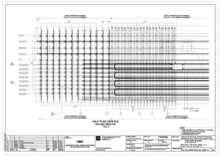 ~
~
2 •iii •ii
uI~~
.s
••
~ H
• n
ZONE-D (STIRRUPS & TIES @240)
KHU Vl,IC D (COT DAI & BU0C@240)
@
-
(021) 022 023
I
041 043
~ -- ~~:;; ~
i
~
(o41Xo44Xo4~
I
!:=!=
•
I -- -
~
-
--
--
~ -- ~
~ =--- - --
- --
-- -- 1----
----r---
041 ====E
§
@42Xo46Xo47Xo4~ ~
I
~ ~
---
042'f046'fo47J04~ -==r--
(042X046XmXo'' =r - -
042 046 047 049
042'fo45'fo47Jo4~
(042X046Xm, =r - -
~
r,,l--
- ~-- -- - -- - --- ----
= = ~- =
= u
~
~ =
~- -
-
u
~
,llZONE-B (STIRRUPS & TIES @240)
KHU Vl,IC -B (COT DAI & BU0C@240)
t---+---+---------------+---_,,___,___--< ~~ru:
"' 21/11Y11
2A
"""'"'
Updated A. K . Maurls ..laing
HRB
=
I
=
"
"'
,I, 051
HALF PLAN VIEW 8-8
NliA MAT BANG B-B
SCALE: 1/10
TI' LS: 1/10
PROJECT IMPLEMENTATION CONSULTANT
nrvAN THl,fC Hli;:N DI/ AN
SYSTRAS.A
1C
"""",.
""""
Updated A. K . Ameud
t-=-F==-+u~,~-=-------------+A~.~K---F==--<e.~-=~,---< HANOI METROPOLITAN RAIL TRANSPORT PROJECT BOARD
Flllll lssua A. K .Ameud BAN DI/AN DIJ'bNG sA.T£>0THI HANQI1A
'""''"REVISION
"'"SO'AElOI ""y DESCRIPTION
NOi DUNG sO'AElOI
IEIH!lllr CIEOO!lllr (Hl'CflE!QI
Hr!G: lni.T ailrtil;Mllil~IG:
PROJECTDIRECTORIGINAeocDIJ AN :
Alain B~chereau
- e-
--
I
026~
~
051
FILE NAMEITtN aMIv£ :
PIC-TEC-GRR-IHVOJGl-111281-B_llADWG
DESIGNED BYTHltrK£ :
A.K
CHECKEDBYsoAT:
G. Maurls
CHIEF CESIGNERICll) NHla,lTHl£TK£ :
P.Amaud
030)
I
111
I
1!1
I
1!1I
1!1 I
1!1 I
I
111
I
I
I
1!1

I

1!1
I
- r-
I
I
,I;
SCALEITYLe :
FORMATKHO BAN ve:
A1
ZONE-C (STIRRUPS@ 120 & TIES @240)
KHU Vl,IC C (COT D 1@120 & BU0C@240)- ..
I
I
r- ---------------------,
I I
-v
I
+> I
I/ I
- - I
 I
•
 r I
 I
'
' I
 I
 I
:
I
I
~
/ 
I
l  I I I
I I I
I I
I I I/
-- --~ I I I
I
/ I
/ '
/
I/
/ I
- - /
/
/
:
- - c c. - - - - - - r-
____________ _J
I
e I
003 069
~ c :J
051
ZONE-A (STIRRUPS & TIES @120)
KHU Vl,IC -A (COT DAI & BU0C@120)
STATUSTfNHTR6NG:
Technical Design
DATEINGAY:
19/02110
NOTES:---------------
GHICHIJ:
1. REINFORCEMENT YIELD STRENGTH: FY=420 MPA.
1. CUONG £>0 CHAY COA COT TH!:P fc=420 Mpa.
2. CONCRETE COVER: C=50 MM.
2. LdP ee TONG BMl ve: c=5D mm
PROJECTID1JAN : HANOI PILOT LIGHT METRO LINE Sedian Nhon •Hanci RailwayStation
Tuv£N SOONG sAT E>0 THI THI -E>li:M TP HA N()I Elofn N~n ·Ga Hil NOi
mLEl~NBANt, NHUE RIVER CROSSING
WQT SONG NHUe
This d'awilg must not be eilhlr IDMed, o:ipisd orOlharwiae rep'Ocluoed
ln-crhpmrtcruledfor•nrprupmelllllhoullhoprkrwrlllln
pmnnllillon ol HRB.
PIER CAPS - P151-P154 - REINF -2 / 7
MO TRV •P151-P154 -COT THi:_p. 2 I 7
DR.WING NO.IBANVESO :
PIC-TEC-GRR-WVO-J04-18261-B 3A
 