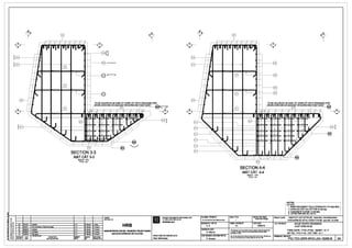 ~
~
•
••••
uii
I~~
.s
••
~ H
• n
[8
[8
~I I I I I I I I
j 11)~1 ~1
1 ~1 ~1
1~1 ~1
1 0
~~
~0
I
' ~
•
- r
@)
-
I
~
•
c
---v
030 (]
' r -
009
r -
r -
032 ~
' r -
r -
r -
032
'
r -
~
c
I I I I I I
I~II ~I ~I ~I ~II ~I •1.IJ ---v
I •r~
@----1-r-
·~ .r~
8-----1 I
~r- --------@)
~
• •r~
~
r@
r~
@J
' ~
~·
•r~
•r~
009
r@ I r~
@J
'
,-
&-
•r~
&-~ TO BE ADJUSTED IN CASE OF CONFLICT WITH DRAINAGE PIPE TO BE ADJUSTED IN CASE OF CONFLICT WITH DRAINAGE PIPE
@L
~·
---- ~
047
~ I......
"""
~
' r -
;si;E1eucHTNH NeucOXUNG~ v6'I E>UONG ONG THOAT NU¢C
003 I
'
Ii Iii z
I
069
I
J .
I I
I I I I
~
SECTION 3-3
MAT CAT 3-3
SCALE: 1/10
T"r'LS:1110
bl/I Z I ii ii JI I JI 11
I I
I
I ,,
I
_L)'i--I
I
.,
I
1: I ,....
€YI tyI ............_,,
051
t---+--+---------------+---+---1------1 ~~ru:
"' 21/11Y11
""""'"' A.K
2A
"""'"' 2nd aubmllalan ar lectmlcal daalgn A.K HRB."'"'
1C
"""" """"'"' A.K
,.
"""" Upo..d A.K ·"'""'l-~-<'=~+==~------------+=---1==~1-.~-=,'"-' HANOI METROPOLITAN RAIL TRANSPORT PROJECT BOARD
1A
'""''" Flllll lssua
REVISION
"'"
DESCRIPTION
SO'AElOI ""y NOi DUNG sCrA.ElOI
A.K
-·m•
..,.,...T
.Arnaud BAN DI/AN DllbNG sA.To0THI HANQI
(Hl'CflE!QI
ailrtil;Mllil~~
'o2s ...... ,,
~
048 1
PROJECT IMPLEMENTATION CONSULTANT
ruvAN THl,fC Hli;:N Dl,f AN
SYSTRAS.A
PROJECTDIRECTORIGINAeocDIJ AN :
Alain B~chereau
~
~· •r~
;si;e1eucHINH Nt:UCOXUN~ TVOi E>UONG ONG THoAT NU'O'c
@ 003 I ~
I '
,f ~ ---- ~
Ii ii I ii
069
047 / " I
I I
I
I
047 ~ .......•
I
'047
~-·
I
I
!
047
I
"'"' I
047
i
~~' J I
047 - I
FILE NAMEITtN aMIv£ :
PIC-TEC-GRR-IHVOJ04-111265-6_l1ADWG
DESIGNED BYTHltrK£ :
A.K
CHECKEDBYsoAT:
G. Maurls
CHIEF CESIGNERICll) NHla,lTHl£TK£ :
P.Amaud
~
SCALEITYLe :
J I
I
I I I
I I
~
SECTION 4-4
MATCAT 4-4
SCALE: 1/10
Ti' LE: 1110
STATUSTfNHTR6NG:
I
Technical Design
FORMATKHO BAN ve: DATEINGAY:
19/02/10A1
I
This d'awilg must not be eilhlr IDMed, o:ipisd orOlharwiae rep'Ocluoed
ln-crhpmrtcruledfor•nrprupmelllllhoullhoprkrwrlllln
pmnnllillon ol HRB.
I
j II I
ii z I ii ii ii ii Ii ]
I
I
I I
I '
I
// 048
_-·v 051
¥
"
/~
NOTES:--------------~
GHICHIJ:
1. REINFORCEMENT YIELD STRENGTH: FY=420 MPA.
1. CUONG £>0 CHAY COA COT TH!:P fc=420 Mpa.
2. CONCRETE COVER: C=50 MM.
2. LdP ee TONG BMl ve: c=5D mm
PROJECTID1JAN : HANOI PILOT LIGHT METRO LINE Sedian Nhon •Hanci RailwayStation
Tuv£N SOONG sAT E>0 THI THI -E>li:M TP HA N()I Elofn N~n ·Ga Hil NOi
mLEl~NBANt, NHUE RIVER CROSSING
WQT SONG NHUe
PIER CAPS - P151-P154 - REINF -6 / 7
MO TRV • P151-P154 -COT THi:.P- 617
DR.WING NO.IBANVESO :
PIC-TEC-GRR-WVO-J04-18265-B 3A
 