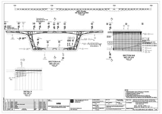~
9!
it
i
~ii:
15
ES1 S1 SAB' SA7' SAS'
~T
fl1£U CHINH THANH c0T THEP
FDR PT CONFLICT
=--- EJOI VO'I XUNGEJOTPT ~@
I!!
~
uw .!:
®' @) 10
PARAPET !!~
N
""0
.,..,,
~-9&0
N ..... "'...
®0
~~
";'@,
-.t-
N~
~
x
~
( ~
I (
' (
11
I n--  L--J ....-
t~
%-1 )..- 
N ~
I.I
@> 2x 2-D16 
c::
_ ,,______ ~ -- ~~~
~ - - ~·
DETAILX
CHI Tli;T X
SCALE: 1/10
ITLS: 1110
-8
~~
91&0
N
..N
:---_
8
o""
Ci~
,&
..N
..N
I
( (
~
I
-ll
n
0 9 @
"'"' :e;!i:jii,
0..,.,.
Co 91&0
J.aN 0
....
L___J L___J
9 @
= =_,en -.ten
~~
a@,
6N
- C")
SECTION A-A
MAT CATA-A
SCALE: 1/20
ITLS:1120
o----+----+----------------+----....___....____. Q.IENT:
o----+----+----------------+----....___....____. CHOflAuTU:
3B 12.!05112 Up Dalod A.K
3" 21/11Y11 Upda111d
2A 3004'11 2nd aubml11lon at'lechnlcal dMlgn
A.K
HRBA.K
1C ~8110 A.K
n
®
..,g
Co
·-<;:&
..
~
N
CiI
N
"'....
•
SA9 S3 SB9
KEY PLAN
Kl: HOACH CHfNH
SCA(.E : 1/200
ITLS:1120D
PROJECT IMPLEMENTATION CONSULTANT
TU VAN lHl,IC HleN DI,/ AN
SYSTRAS.A
F % Upda111d
!I $i
18 2MIBl10 UPDATED
!;l 8
A . K HANOI METROPOLITAN RAIL TRANSPORT PROJECT BOARD
t----+---+----------------4-A-.K---4----+-----l BAN DI/AN llWNG IA.TllOTHI llANQI
u 1A 31m1110
REVISION DATE
B SLrAOOI Nal.Y
Flr"111a»
DESCRIPTION
NQI DUNGWAfJOI
IHIHl!BI'
HIM!
CllllClllBI'
IOI.!
PROJECTDIRECTOR IGIAMaocDI/AN:
Alain B~cheraau
n
@
""CDo
Co
·-<;:A
..
REBAR ADJUSTMENT
E1£U CHINH THANH c0,EP
FOR PT CONFLICT
EJOI VO'I XUNG E>0T PT
FILE NAA1ElTtNBAN/£:
DESIGNED BYTH1£TK£ :
A. K
CHECKED BYSlll.T:
G. Maur1s
CHIEF ~IGNERCll) NHleMlll1£rK£:
P. Amaud
SA6 SA5
SB5
SM
SB4SB6 9
@ @)032 033
~~
gf g[91&...;!
,----.,.  I I     I 11   I    
---;; 
,1 2x20- 012
@-J ~ ,__ @.1150
DETAILX )
CHI TIETX
. M 0- 018 @/[cil150
BLISTER TYPE 3
ODO
/ ROL.Wll 3
- 1---- - J V REINFORCEMENT SEE DWG.
1.- 1---- COT THEP XEM BAN ve
~ L---
- - 1---- - lU~
PIC-TEC-GRR-WVO.J04-18654-B
L---
- L--- L---
-1-
~1
L--- 1-
1- 1----
'-- - PIC-TEC-GRR-WVO.J04-18655-B~ I- - '--:: -L--- - -~
i;;.
_... ~ - -~ I-<
014
S L.___)
0 14
~ L___J.. DB
nCi
~~
~- SECTION 8-B
MATCATB-B
SCALEITYLE:
FORMATKHO BAN VE:
A1
STAlUS TfNH~G :
Teclmical Design
DATEINGAY:
31/01/10
Thil <Rwi'ID mUll:notbe eithlrlOlrled,<q>ied«otl'lll'Wile NP'Odiacl
ln wtdeah P11rtorul8dfor•nr prupmewllhoul:.. prlor'Mltsl
parmlllllonot HRB.
......My_..,.,._.....,ng.......,......_m(llpMnt.y
.... ~ ... - .........~t~,,.,, ...cOo HRB.
SCALE: 1/20
IT LS:1/20
NOTES: ~~~~~~~~~~~~~~~~~~~~~~
GHI CHL.f:
1. REINFORCEMENT YIELD STRENGTH: FY=420 MPA.
1. ClldNG E0 CHAY CllA cx:fTTHE'.P :fy--420 Mpa
2. CONCRETE COVER: C=50 MM.
2. Ld P BE TONG e.<ovEc=5D mm
3. FOR PARAPET S"fARTER BARS REFER TO DWG. NO.
3. EJE XEM THANH COT THe!P CHO'COA LAN CAN XJN XEM BAN VE SO
PIC-TEC-GRR-WVO-J00-18803-B TO PIC-TEC-GRR-WVO.J00-18808-B
PROJECTIDVAN: HANOI PILOTLIGHT METRO LINE Sedian Nhon•HantiRailway S1atial
TllY£NflOONG sATElOllilTHIfll~M TPHANQI ElatnN~n · Ga Hi NOi
Tm.ETtNBANVE: NHUE RIVER CROSSING
VU'QT SONG NHUI;:
DECK- SA5-SB5 - REINF -1/2
BAN ~T cAU - SA5-SB5 ·COT THr:P - 1 / 2
DRAl'l1NGNO. BANV£SO:
PIC-TEC-GRR-WVO-J04-18532-B 38
 