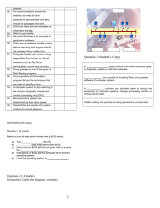 Set3 ict-question | DOC | Operating Systems | Computer Software and ...