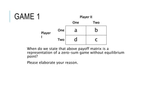 Set 4 quiz of zero-sum games | PPTX