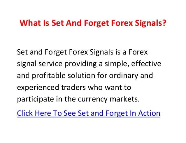 Set and forget forex trading strategy