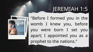 Calling Set Apart Set Apart: Understanding God's Purpose and Calling in Jeremiah 1:5 | PPTX
