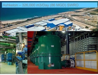 Ashkelon – 326,000 m3/Day (86 MGD) SWRO
 