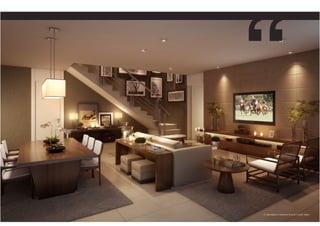 12 perspectiva ilustrada do living de 3 dorms. duplex 
 