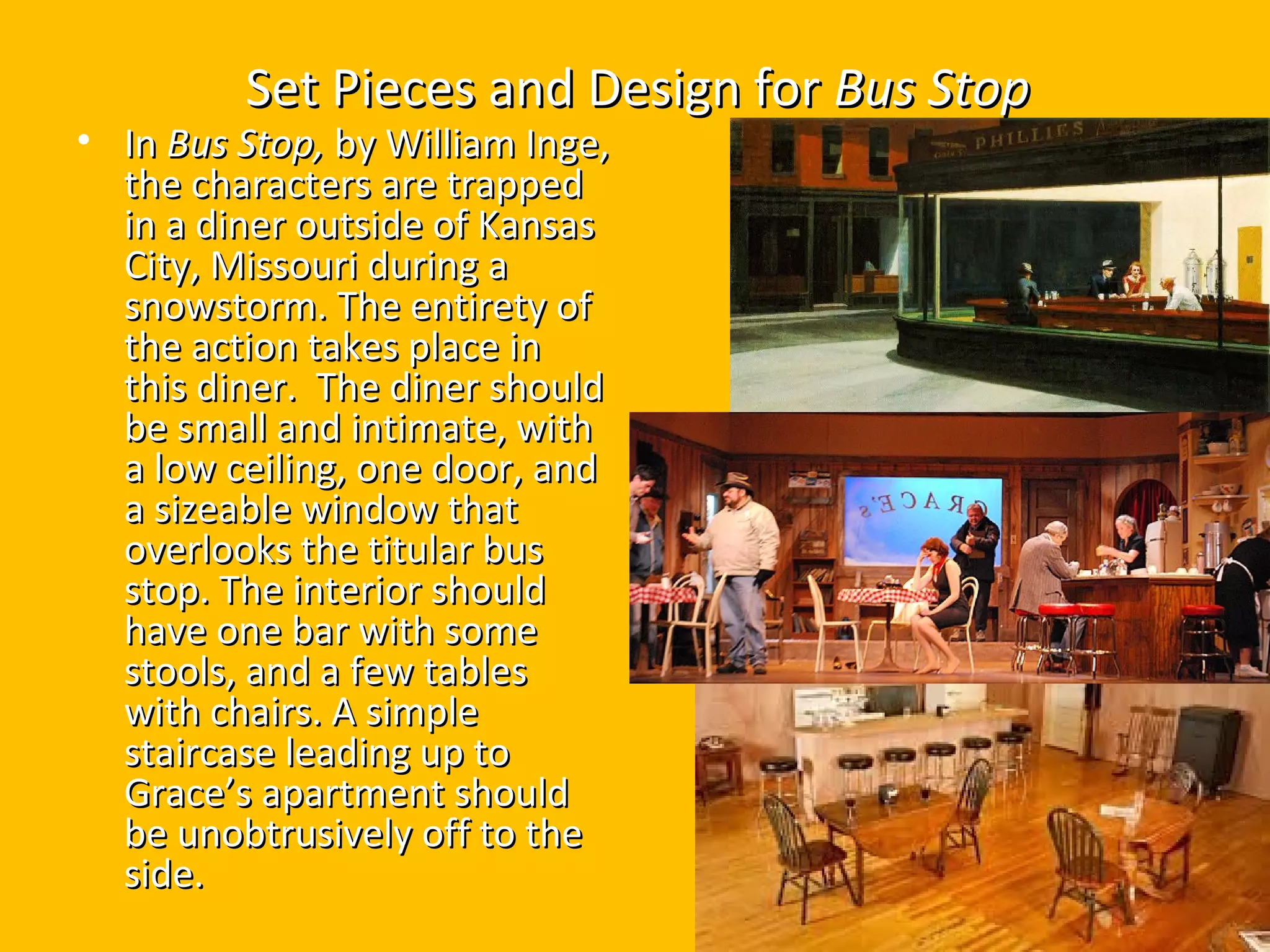 Set Design to Bus Stop | PPT