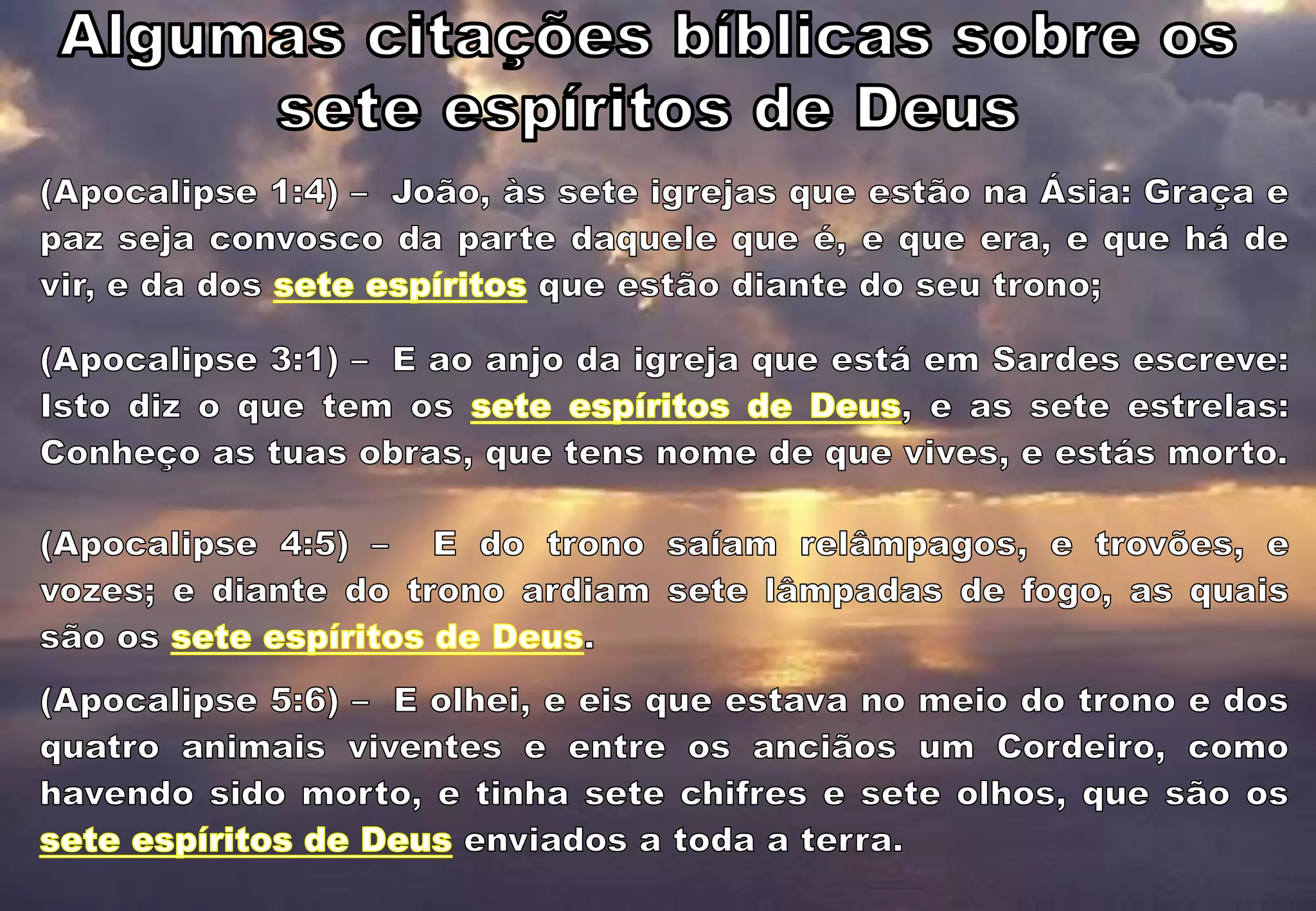 SETE ESPÍRITOS DE DEUS | PDF