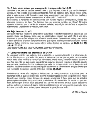 Sete lições sobre liderança cristã