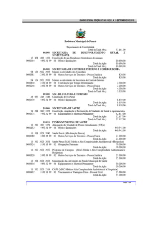 DIÁRIO OFICIAL EDIÇÃO Nº 865 DE 01 A 15 SETEMBRO DE 2010 .
 