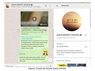 3
I. Sobre mim
Empatia e compaixão: O Bom Samaritano. Lucas 10:36-37
Figura. Grupo da Escola Jesus Infinity.
 