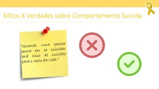 Mitos X Verdades sobre Comportamento Suicida
 