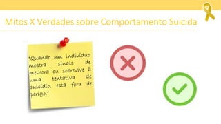 Mitos X Verdades sobre Comportamento Suicida
 