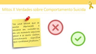 Mitos X Verdades sobre Comportamento Suicida
 