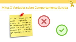 Mitos X Verdades sobre Comportamento Suicida
 