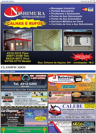 fevereiro de 2017 9SETEMI NEWS
AUTOS E AFINS
TRÂNSITO LEGAL É TRÂNSITO SEGURO.
COMPARTILHE!
CLASSIFICADOS
 