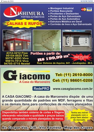 março de 20164 SETEMI NEWS
 