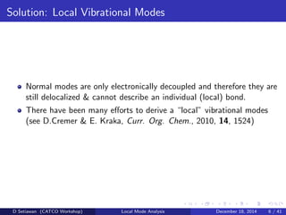 Local Vibrational Modes | PDF
