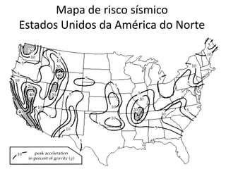 Mapa de risco sísmico
Estados Unidos da América do Norte
 