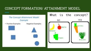 CONCEPT FORMATION/ ATTAINMENT MODEL
 