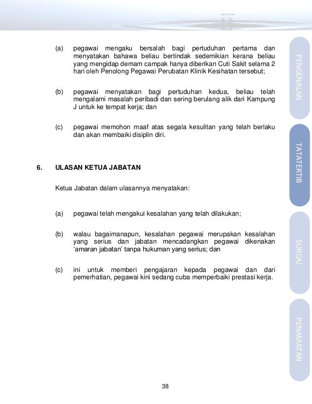 Surat Rayuan Tidak Dikenakan Tindakan Tatatertib - Selangor t