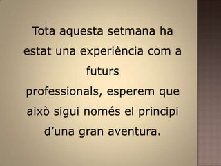 INTRODUCCIÓ Corda i descorda és un concert que ofereix l’auditori per a famílies i escoles, per nens i nenes des de dos anys.Apareixen els següents instruments:- Violins- Viola- Violoncel- Guitarra elèctrica i clàssica- ContrabaixOfereix l’oportunitat d’apropar la música i instruments als infants fent-los gaudir d’un espectacle de quaranta cinc minuts on els fan participar.