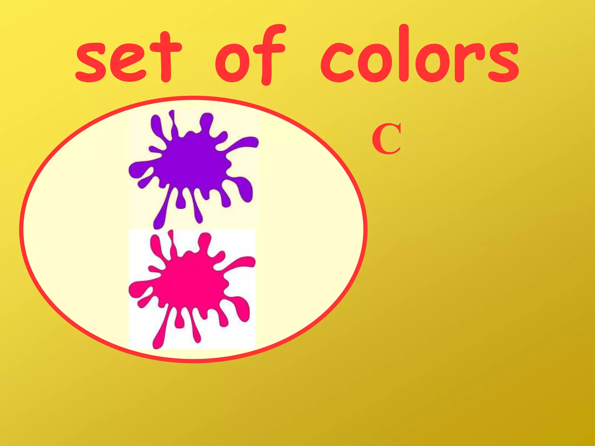 set of colors
C