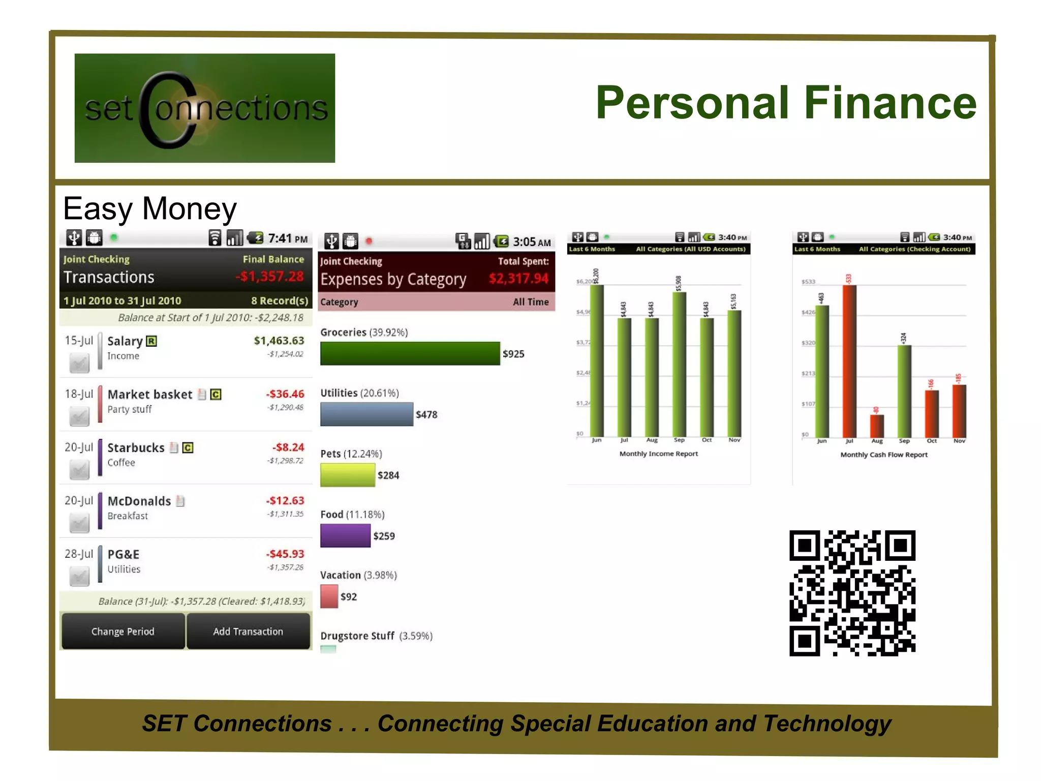 Personal Finance

Easy Money




    SET Connections . . . Connecting Special Education and Technology
 