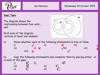 Set notation powerpoint presentation grade 10 | PPTX