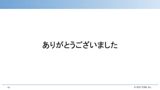 © 2021 ESM, Inc.
ありがとうございました
49
 