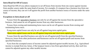 Set Off Clause Example set off and carry forward of losses from losses from different sources ...