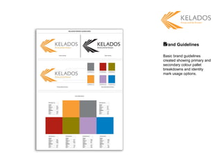 Brand Guidelines ﻿ Basic brand guidelines created showing primary and secondary colour pallet breakdowns and identity mark usage options. 