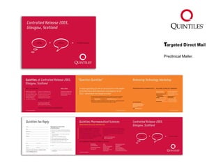 Targeted Direct Mail ﻿ Preclinical Mailer. 